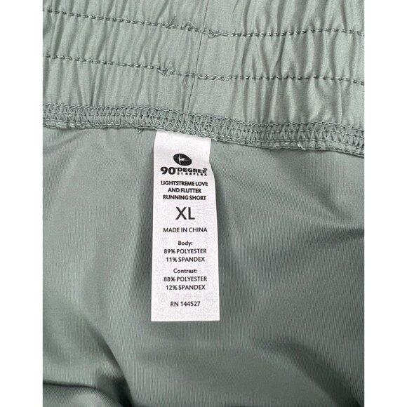 90 Degree By Reflex Lightstreme Love & Flutter Running Short Green Milieu  XL - Picture 3 of 12